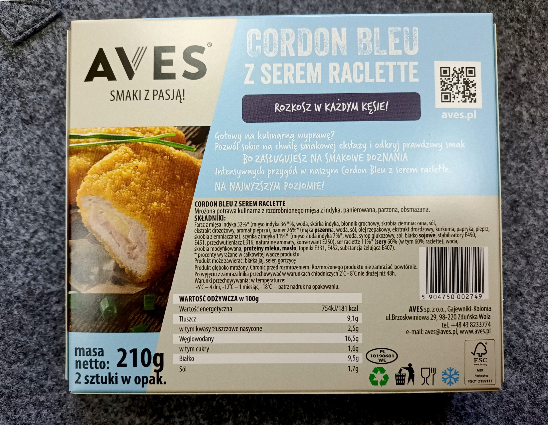CORDON BLEU Z SEREM RACLETTE (2 szt. w kartoniku 210g) - obrazek 3
