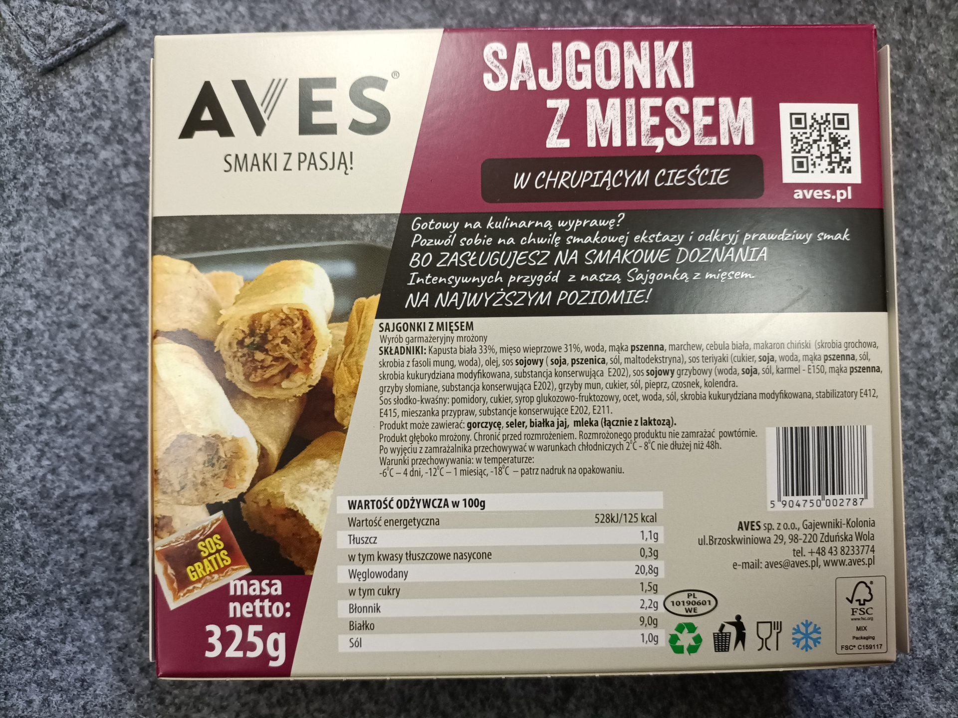 SAJGONKI Z MIĘSEM (5 SZT. w kartoniku 300g) - obrazek 3